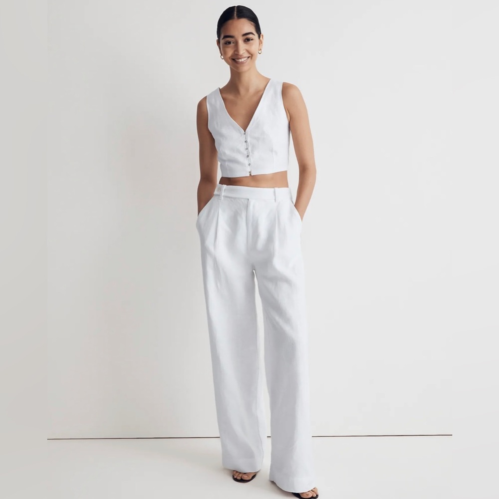 The Harlow Wide-Leg Pant in 100% Linen